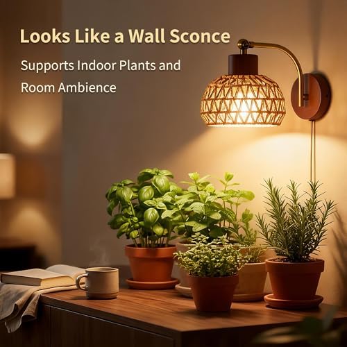 Hanging Grow Light for Indoor Plants, 18W Full Spectrum Wall Grow Light - Image 6