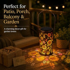 Colorful Solar Lanterns Outdoor Waterproof, Garden Decor Gifts for Women Mom Grandma - LED Colorful Sunflower Solar Powered Lights Metal Hanging Lantern for Outside Garden Patio Yard Lawn Porch Decor - Image 7