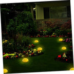 NUOBESTY 4Pcs LED Solar Ground Lamps Black Plastic Metal Waterproof - Image 3