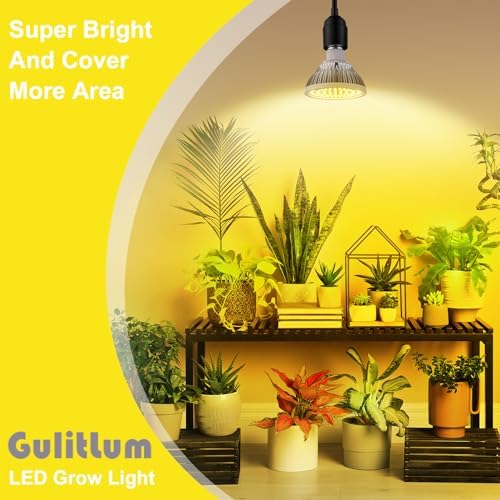 Grow Light Bulbs for Indoor Plants Full Spectrum, LED Grow Light Bulb 18W(180W Equivalent) 3500K Warm Light,PAR30 E26 Base for Regular Lamps,High PPFD for Plant Growing and Seed Starting，2 Pack. - Image 5