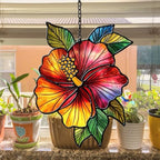 Rainbow Hibiscus Acrylic Suncatcher - Image 4