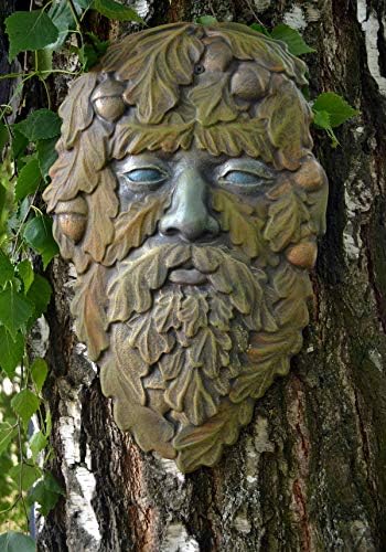 SvitMolds Mold Green Man face Plaque Old Man Tree Wood Spirit Faces Greenman D31 - Image 4