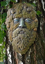 SvitMolds Mold Green Man face Plaque Old Man Tree Wood Spirit Faces Greenman D31 - Image 4
