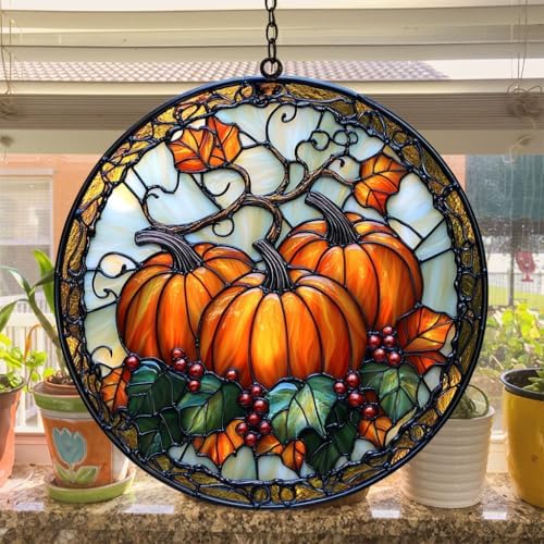 Pumpkin Garden Acrylic Suncatcher - Image 4