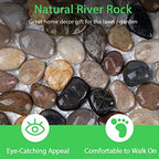 Stepping Stones Outdoor, Natural River Rock Garden Pavers, Set of 6 Round Pebble Stones for Walkway, Yard, Lawn, Patio, Pathway & Landscaping Decor (Hexagon) - Image 4