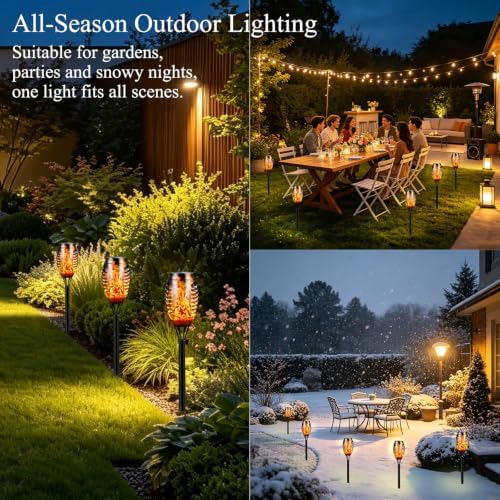 SOLARIX 16Pack Solar Torch Lights, Flickering Flame Garden Decor - Image 6