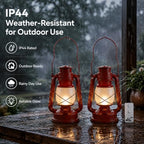 Wallsky Red Lanterns Battery Operated Vintage Lantern for Home Decor - Image 6