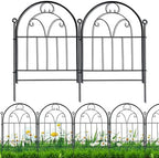 Decorative Garden Fence 17in(H) x 10ft(L), Rustproof Metal Animal Barrier by Polyjkl