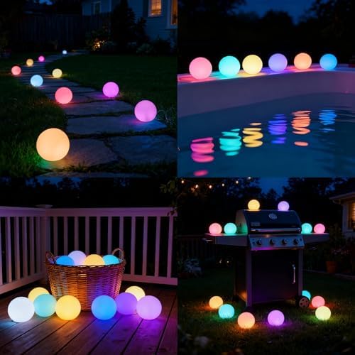 LanPool Floating Pool Light Ball,RGB Color Changing Bath Hot Tub Light 6pcs - Image 6