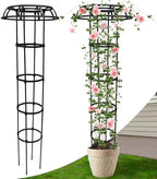 65 Inch Garden Trellis for Climbing Plants Outdoor, Mushroom Top Trellis for Potted Plants, Vines, Roses, Clematis, and Vegetables, Plant Trellis Support 1 Pack by Anothera