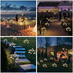 6 Pack Solar Lights Outdoor Waterproof, Garden Lights Solar Flowers - Image 6