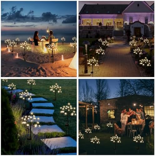 6 Pack Solar Lights Outdoor Waterproof, Garden Lights Solar Flowers - Image 6