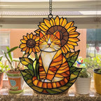 Happy Tabby Cat Acrylic Suncatcher - Image 4