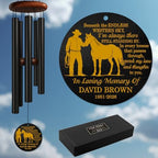 Personalized Memorial Wind Chimes for Outdoors Cowboy Horse Tribute Western Sky Sympathy Gift Custom Name Years for Loss of Loved One Dad Husband Ranch Keepsake Hanging Outdoor Remembrance - Image 7