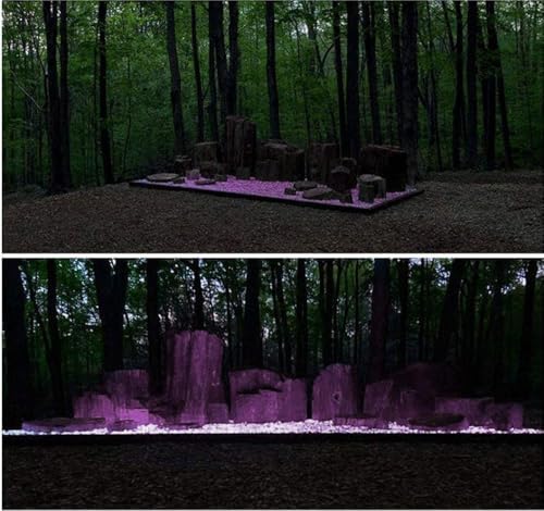 1100 Pcs Glow Stones Glowing in The Dark Pebbles Outdoor Decor Fish Tank Gravel Rocks Decoration (Pink in Daytime, Purple in The Dark) - Image 2