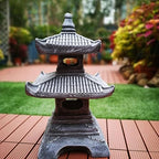 Outdoor Zen Garden Lantern Pagoda,2 Tier Pagoda Garden Statue - Image 5