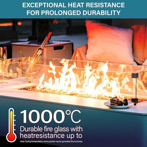 NUPICK 20 Pound Fire Glass, 1/2 Inch Reflective Fire Pit Glass - Image 4