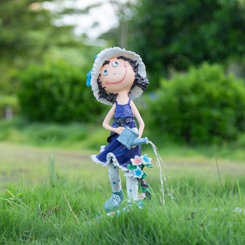 18.11Inch Resin Fairy Girl Statue Waterproof Outdoor Garden Patio Lawn Decor Figurine - Image 2
