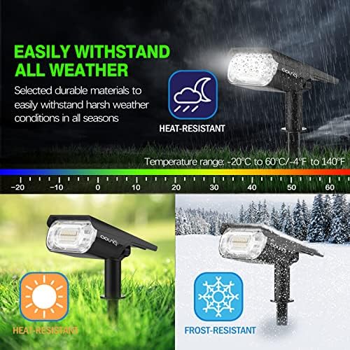 1000 Lumens Solar Spot Lights Outdoor Waterproof Landscape Spotlights - Image 3