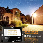 MELPO LED Flood Light Outdoor 30W, 300W Equivalent RGB Landscape Lighting - Image 2