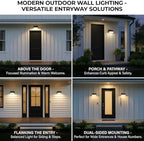 Modern LED Wall Sconce Waterproof Outdoor Porch Light 2 Pack - Image 2