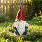 Garden Gnome Key Hider for Spare Key, Yard Decor, 7.8×4.7in (Red/Blue) - Image 5