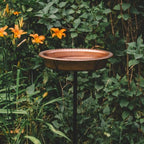 Backyard Expressions Bird Baths for Outdoors, 34" Metal Stake Bird Bath - Image 7