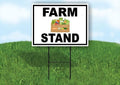 FARM STAND VEGETABLE BLACK BORDER 18inx24in Double Sided Yard Road Sign w/Stand Stake - Durable Weatherproof Outdoor Produce Farm Vegetable Display for Farmers Market, Garden, and Roadside Sale by WorkHouseSigns
