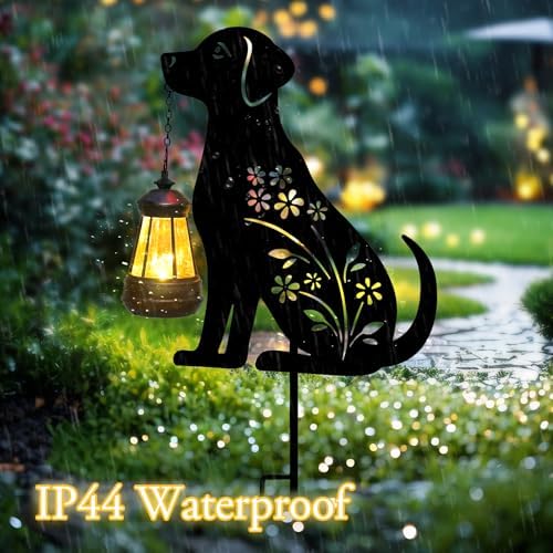 Afirst Solar Garden Stake, Dog Silhouette Light & Lantern for Outdoor Decor - Image 6