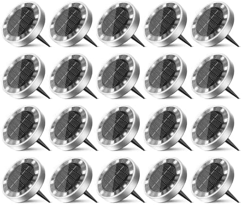 20 Pack Solar Lights Outdoor Waterproof, 8 LED Solar Ground Lights by Unknown
