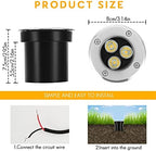 Low Voltage Landscape Lighting In-ground Light LED Well Lights 3W 12V 24V Outdoor Landscape Light Waterproof IP67 Pathway Driveway Deck Step Fence Garden Lights - Image 2