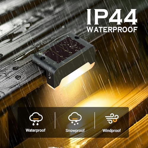SOLPEX Solar Deck Lights, Solar Step Lights for Outside Waterproof Led Stair Light for Outdoor Fence, Balcony, Patio, Railing, Front Porch, Yard and Pathway(20pack Warm White) - Image 3