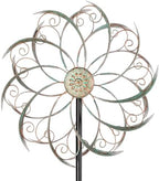 13" Metal Wind Spinner with Stake,Kinetic Wind Sculptures for Yard by VEWOSTAR