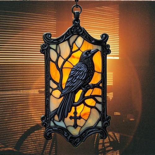 Gothic Raven Acrylic Suncatcher - Image 7