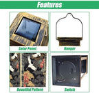 Solar Lantern Crane Birds Elements Oriental Decoration Hand Drawn Bonsai Tree Outdoor Waterproof Hanging Solar Light Outside Lights for Patio Yard House Lawn Decor Birthday Gifts for Women Mom - Image 3