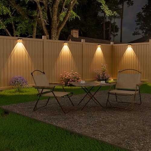 NIORSUN Solar Fence Lights,24 Pack Solars Deck Light,Warm White Color,Outdoor Bulb Waterproof Led IP65,Power Patio Lamp with Lenses for Outside/Backyard/Railing/Yard(Black) - Image 2