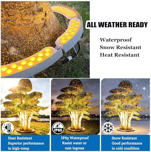 IP65 Waterproof LED Tree Light, Outdoor Landscape Uplight with Anti-Dazzling Lens, Aluminum Housing for Yard Pathway(1 Lights) - Image 4