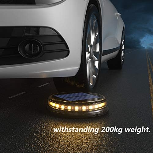 Solar Ground Lights LED Warm White 17 Beads IP68 Outdoor Landscape Disk Light for Pathway Yard Deck Patio Walkway (8 PCS) - Image 4