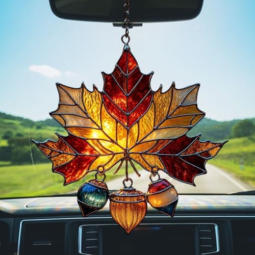 Maple Leaf and Acorn Acrylic Suncatcher - Image 5