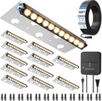 8 Inch Retaining Wall Lights Kit 5W 2700K LED Hardscape Lighting 12-Pack by CRODIAL