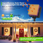Brightever Solar String Lights, 6-Pack Total 240FT 600LED Solar Fairy Lights with 8 Lighting Modes, Solar Lights Outdoor Waterproof for Patio Christmas Wedding Party Tree Yard Decoration (Warm White) - Image 3