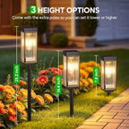 ELECLINK Solar Pathway Lights Outdoor, 4 Pack Upgraded Solar Lights Outdoor Waterproof, Bright Up to 15 Hrs Auto On/Off Garden Light for Yard Patio Lawn Path Walkway Driveway Outside Decor - Image 5