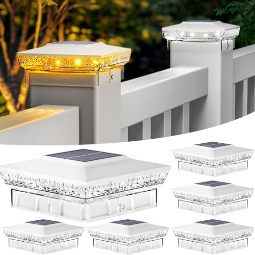 btfarm Solar Post Cap Lights, 2 Colors Modes, Fit 4x4 3.5x3.5 Wooden/Vinyl by btfarmdecorativelighting