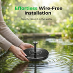 Solar Bird Bath Fountains, 2026 Upgrade 1.4W Solar Fountain Pump with 6 Nozzles, Free Standing Floating Solar Powered Water Fountain Pump for Bird Bath, Garden, Pond, Water Feature Outdoor (2, 6.3in) - Image 5
