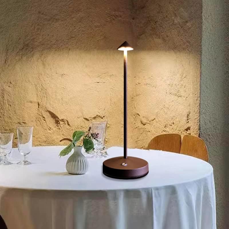 Cordless Table Lamps,Rechargeable Led Touch Bar Lamp, Portable Battery Desk Lamp,2 Level Brightness Dimmable Night Light,Minimalist Design, for Living Room/Restaurant/Couple Dinner/(Rust) - Image 4