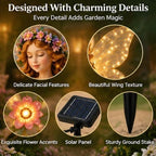 Enchanted Flower Fairy Solar Garden Light, Outdoor Figurine Statue with LED - Image 3