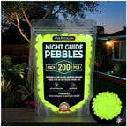 Colorful Glow-in-the-Dark Garden Stones Night Guide Pebbles Rainbow Glow in the Dark Rocks Outdoor Luminous Stones Aquarium Rocks for Garden Path Walkway Yard Fish Tank Decor (Yellow,600) by Unknown