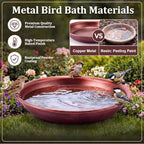 Bird Bath Bowl Outside, Large Bird Bath Bowl Replacement, Standing - Image 6