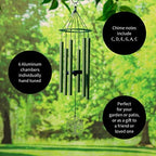 Evergreen Hand Tuned Tree of Life Wind Chime for Outside | Scale of C | Deep Tone | Powder-Coated Metal | Green | 27-Inches Tall | Memorial Gift for Home Garden Decoration - Image 3