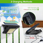 Tryme 118Leds Solar Lights Outdoor Clip Motion Sensor Lights Security Light 3 Modes, 3 Color Temperature, Solar Powered, USB Charging (2 Pack) - Image 6